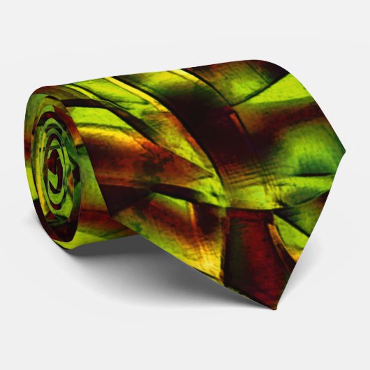 Deformierte Krawatte gebrannter, grüner Bänder (Gerollt)