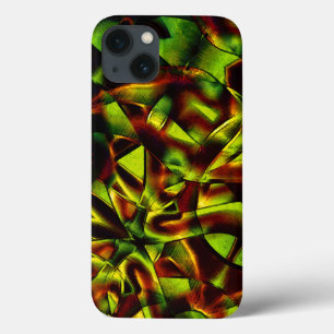 Deformierte Krawatte gebrannter, grüner Bänder Case-Mate iPhone Hülle