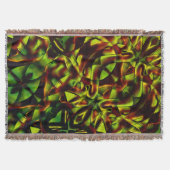 Deformierte Krawatte gebrannter, grüner Bänder Decke (Vorderseite)