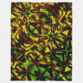 Deformierte Krawatte gebrannter, grüner Bänder Fleecedecke (Vorderseite)