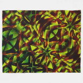 Deformierte Krawatte gebrannter, grüner Bänder Fleecedecke (Vorderseite (Horizontal))