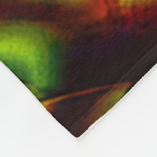 Deformierte Krawatte gebrannter, grüner Bänder Fleecedecke (Ecke)