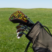 Deformierte Krawatte gebrannter, grüner Bänder Golf Headcover (In SItu)