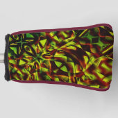 Deformierte Krawatte gebrannter grüner Bänder Golf Headcover (Vorderseite)