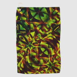 Deformierte Krawatte gebrannter, grüner Bänder Golfhandtuch