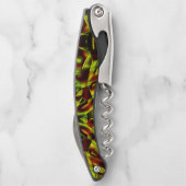 Deformierte Krawatte gebrannter, grüner Bänder Kellnermesser (Rückseite)