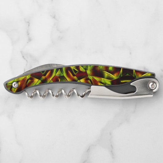 Deformierte Krawatte gebrannter, grüner Bänder Kellnermesser (Rückseite)