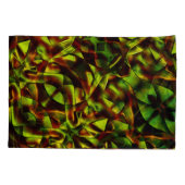 Deformierte Krawatte gebrannter, grüner Bänder Kissenbezug (Rückseite-Links)