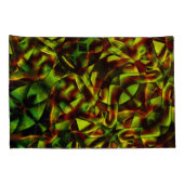 Deformierte Krawatte gebrannter, grüner Bänder Kissenbezug (Rückseite-Rechts)