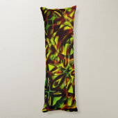 Deformierte Krawatte gebrannter, grüner Bänder Seitenschläferkissen (Rückseite (Vertikal))