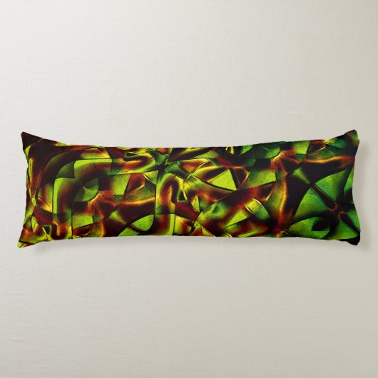 Deformierte Krawatte gebrannter, grüner Bänder Seitenschläferkissen (Vorderseite)