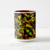 Deformierte Krawatte gebrannter, grüner Bänder Tasse (Zentrum)