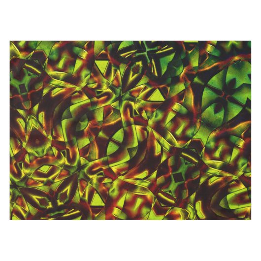 Deformierte Krawatte gebrannter, grüner Bänder Tischdecke (Vorderseite (Horizontal))