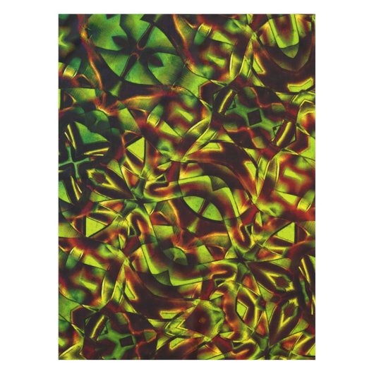 Deformierte Krawatte gebrannter, grüner Bänder Tischdecke (Vorderseite)