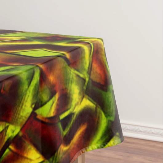 Deformierte Krawatte gebrannter, grüner Bänder Tischdecke (Beispiel)
