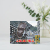 Deformierte Uhr in Andorra Postkarte (Stehend Vorderseite)