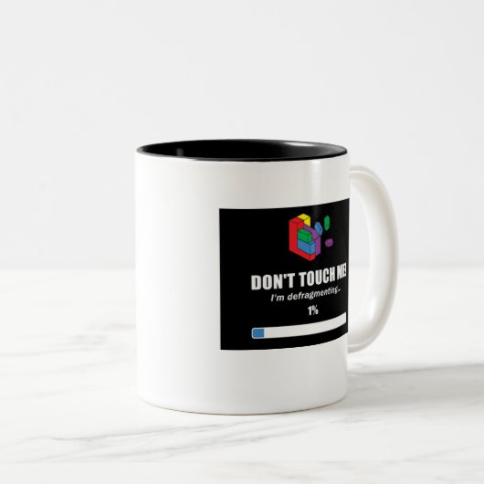 Defragment Zweifarbige Tasse (VorderseiteRechts)