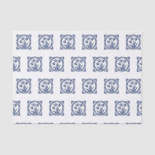 Deft Blue Tulip Souvenir Seidenpapier