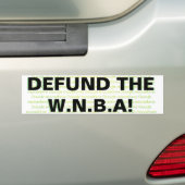DEFUND DIE W.N.B.A. AUTOAUFKLEBER (Auf Auto)