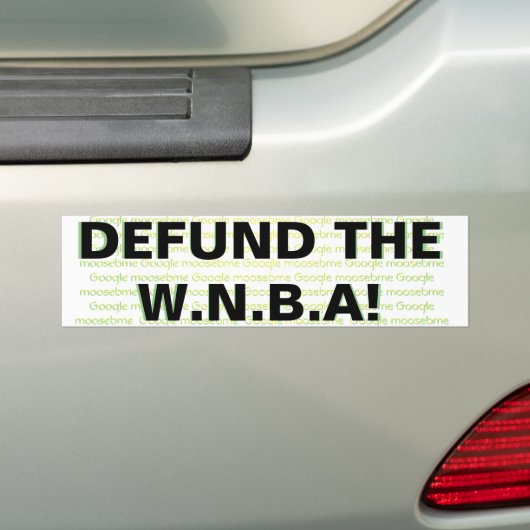 DEFUND DIE W.N.B.A. AUTOAUFKLEBER (Auf Auto)