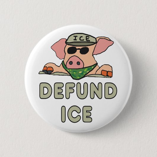 Defund ICE Button (Vorderseite)