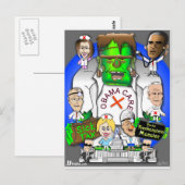 Defund Obama Care Postkarte (Vorne/Hinten)