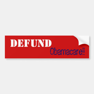 Defund Obamacare!! Autoaufkleber