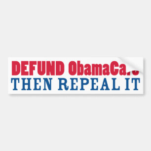 Defund ObamaCare widerrufen es dann Autoaufkleber