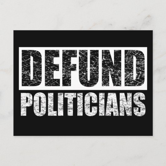 Defund Policies Postkarte (Vorderseite)