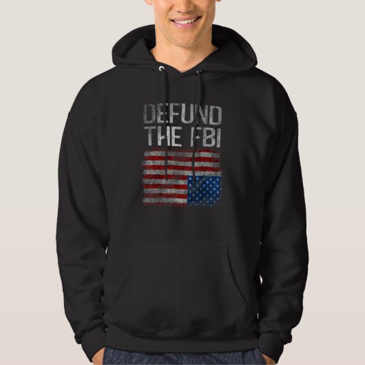 Defund The FBI American Flag Saying Anti FBI Tees (Vorderseite)