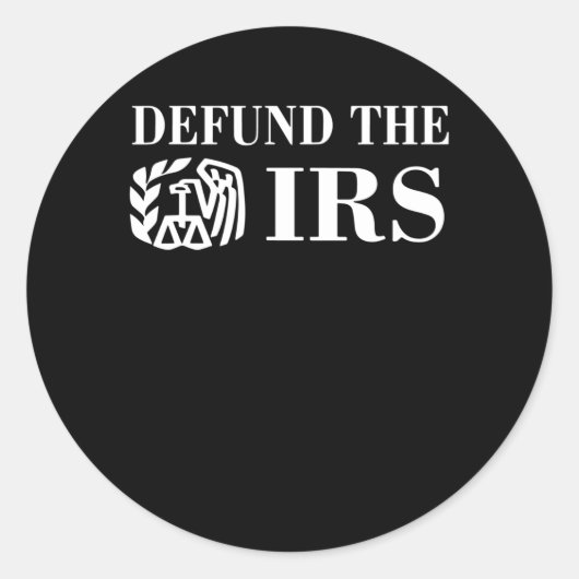 Defund the IRS Runder Aufkleber (Vorderseite)
