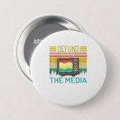 Defund the media retro Vintag Git Button (Vorne & Hinten)
