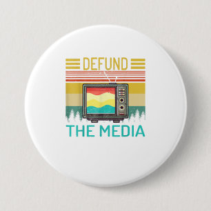 Defund the media retro Vintag Git Button