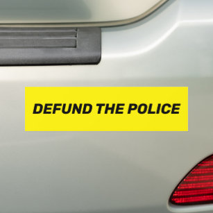 Defund the Police black and gelb car Autoaufkleber