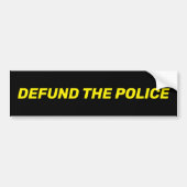 Defund the Police black gelb typography modern Autoaufkleber (Vorne)