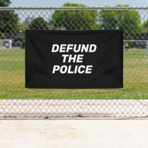 "Defund the Police" Schwarz-weiß Banner