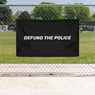 "Defund the Police" Schwarz-weiß Banner