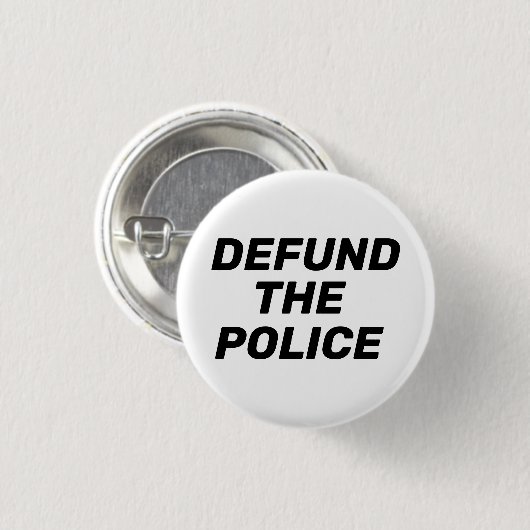 "Defund the Police" - Schwarz-weiß Button (Vorne & Hinten)