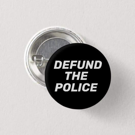 "Defund the Police" - Schwarz-weiß Button (Vorne & Hinten)
