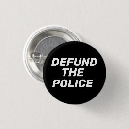 "Defund the Police" - Schwarz-weiß Button