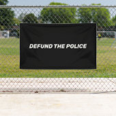 Defund the Police Schwarz-weiß typography modern Banner (Insitu)
