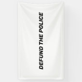 Defund the Police white black typography modern Banner (Vertikal)