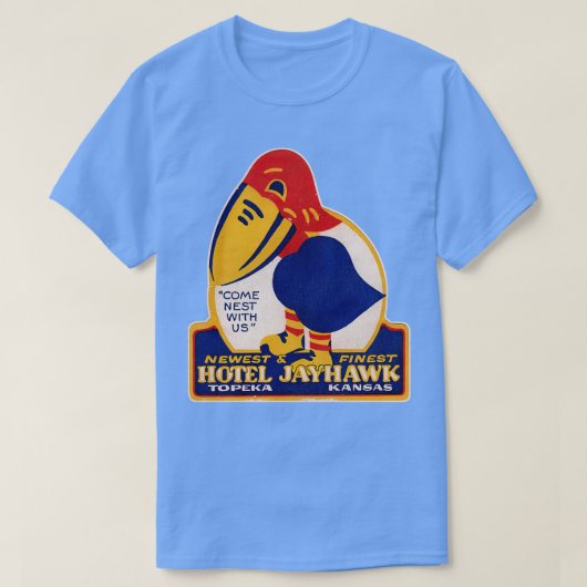Defunktionales Hotel Jayhawk Topeka Kansas Gepäcks T-Shirt (Design vorne)