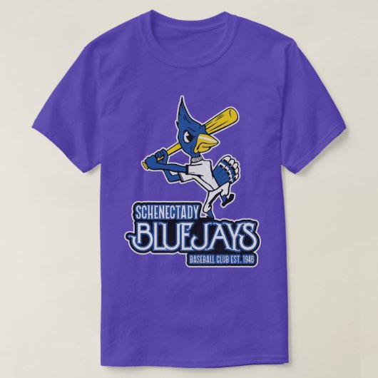 Defunktionales Schenectady Bluejays Baseball Team T-Shirt (Design vorne)