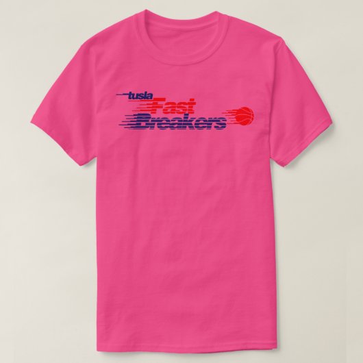 Defunktionierte Tulsa Fast Breakers Basketball Tea T-Shirt (Design vorne)