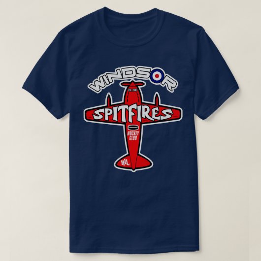 Defunktionierte Windsor Spitfire Hockey-Mannschaft T-Shirt (Design vorne)