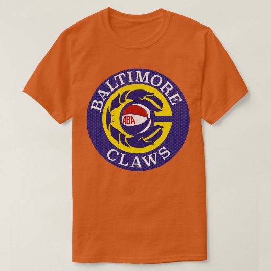 Defunktiont Baltimore Claws ABA Basketball 1976 T-Shirt (Design vorne)