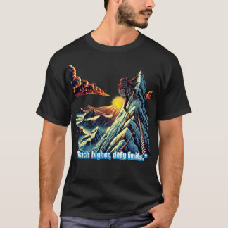 "Defy Limits, Conquer Heights T-Shirt" T-Shirt