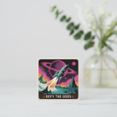 Defy The Odds Quadratische Visitenkarte (Stehend Vorderseite)