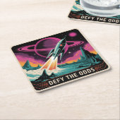 Defy The Odds Rechteckiger Pappuntersetzer (angewinkelt)